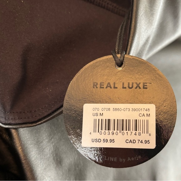 offline by aerie real luxe faux leather leggings NWT - Picture 7 of 9